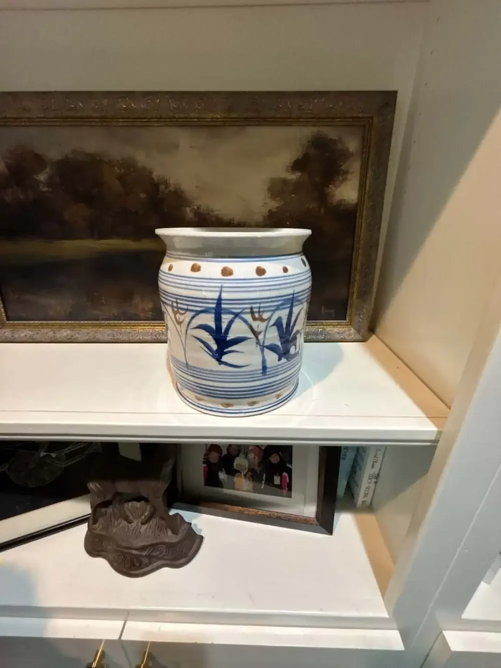 Jamestown Pottery Hand-Thrown Salt Glaze Stoneware Crock Vase